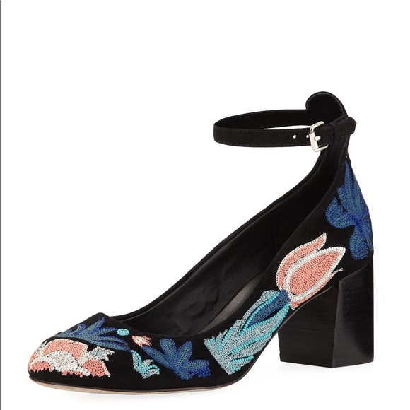 NEW Rebecca Minkoff Bridget Too Embroidered Pumps - Picture 2 of 7